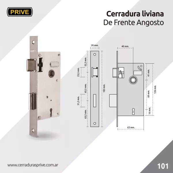 Cerradura Prive 101 - Placa