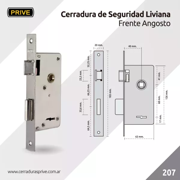 Cerradura Prive 207 - Fte. Chico