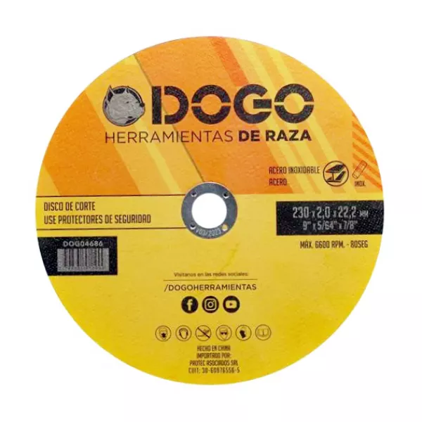 Disco Corte Metal 9" - 1.8 Mm - Dogo