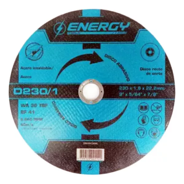 DISCO C.METAL 9" - 1.8 MM - ENERGY
