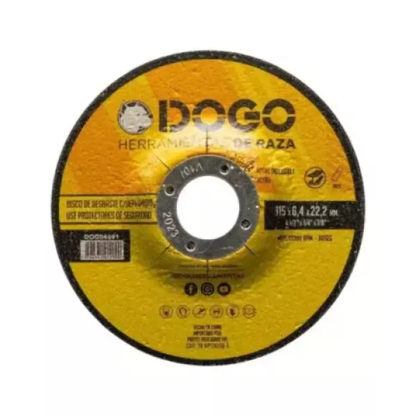 DISCO DESBASTE 4 1/2" - 6.4 MM - DOGO