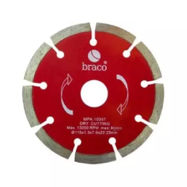 Disco Diamantado Braco 4 1/2" Segmentado