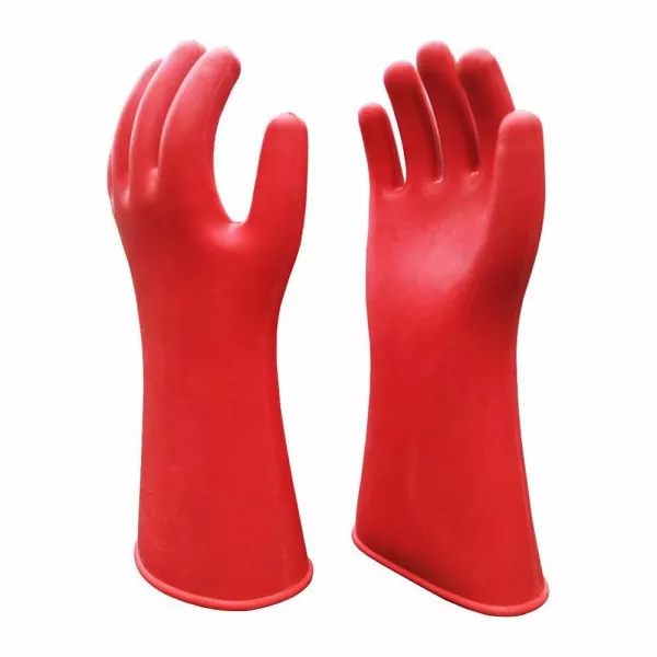 GUANTE PVC ROJO ENTELADO - 30 CM