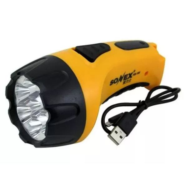 Linterna Recarg Amarilla - 7 Leds