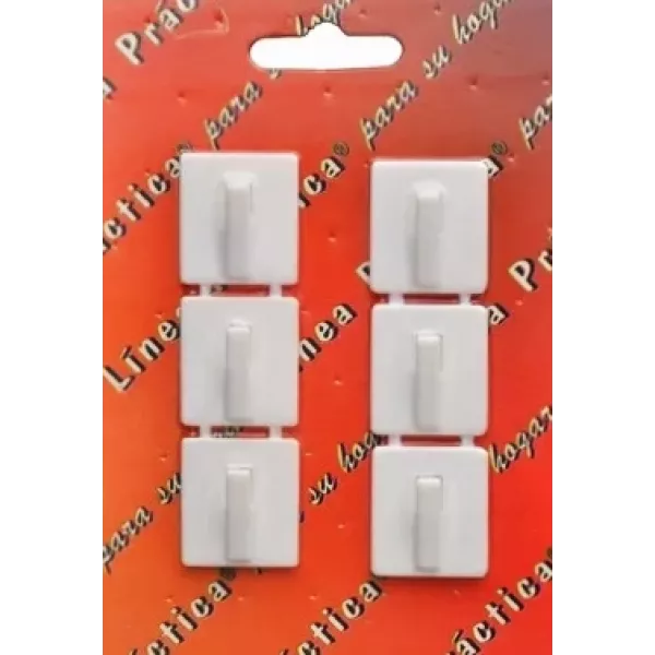 Percha Adhesiva Plastica X 6 - Chica